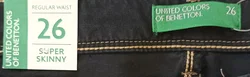 United Colors of Benetton Damen Jeans schwarz Gr. 26 – Vorschau 3