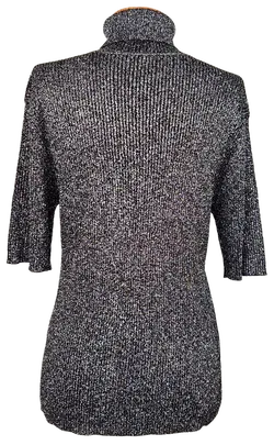 Olsen Damen Rollkragen Shirt, schwarz/silber - Gr. XXL  - Bild 2