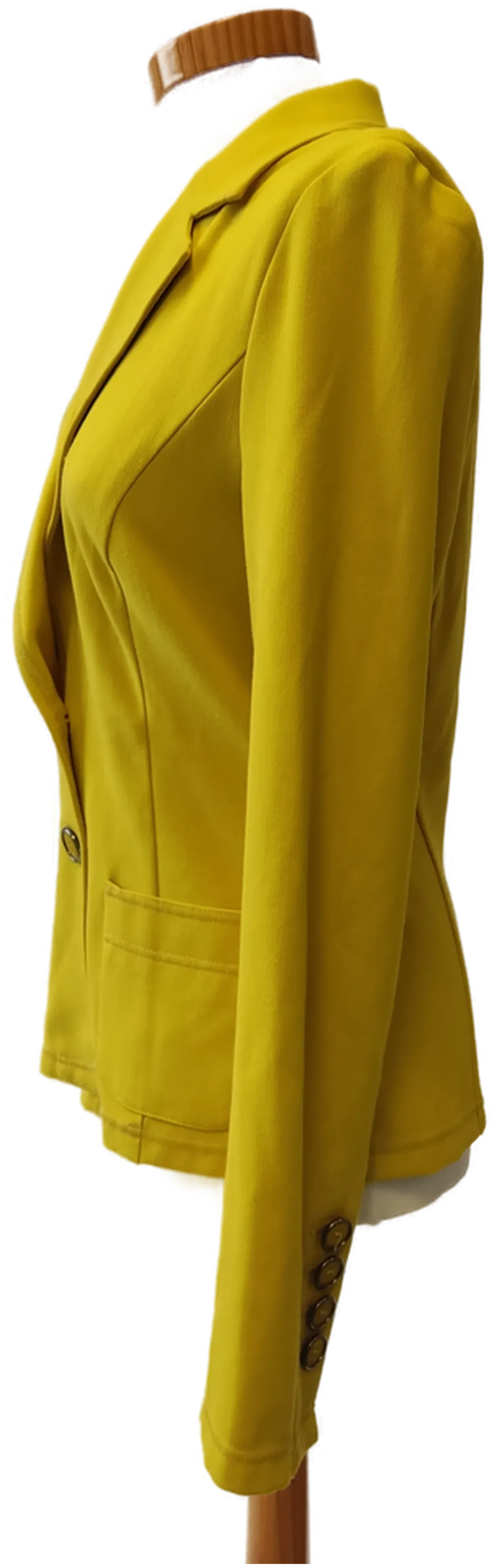Jones, Damen Blazer casual, senf-gelb mit modischen Metallknöpfen - Gr. 36 – Bild 2