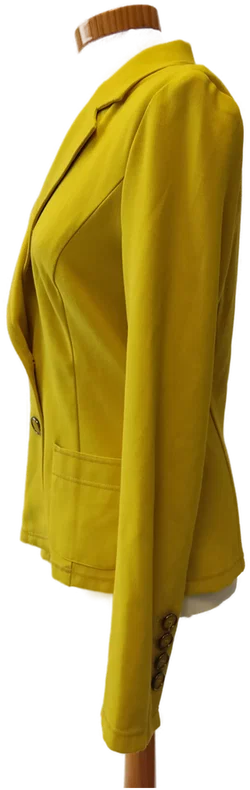 Jones, Damen Blazer casual, senf-gelb mit modischen Metallknöpfen - Gr. 36 - Bild 2