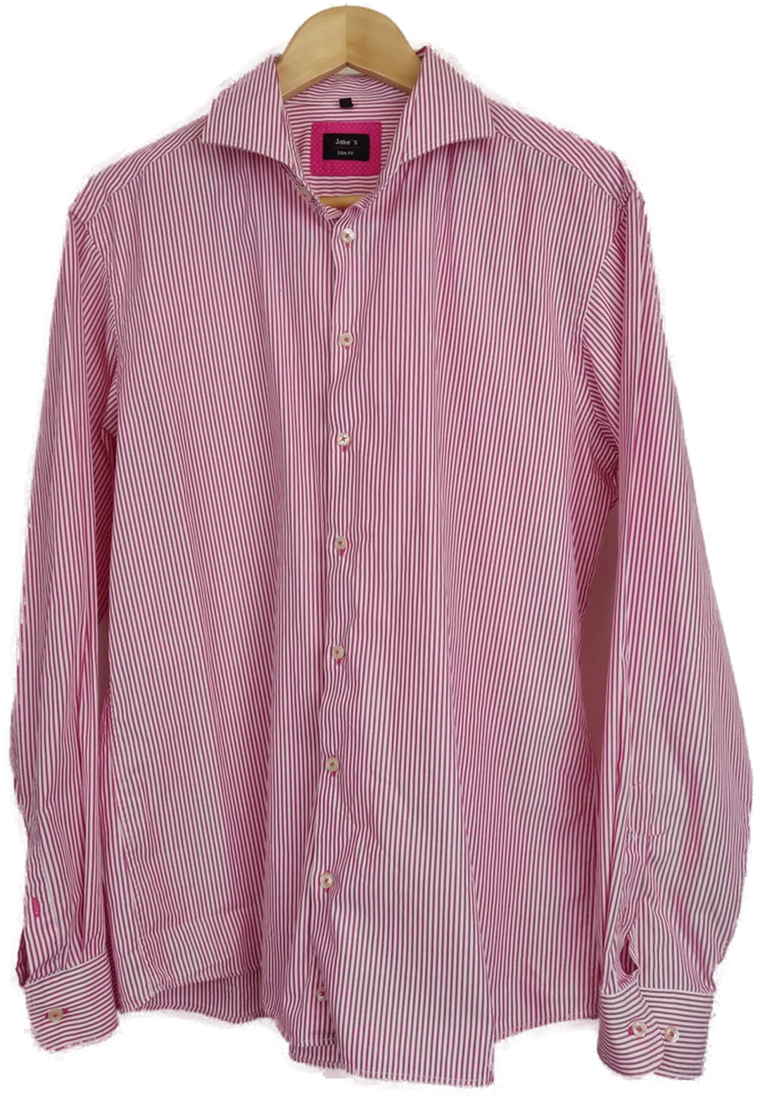 Jake´s Herren Hemd pink/weiß gestreift Gr. 43/44 - Bild 4