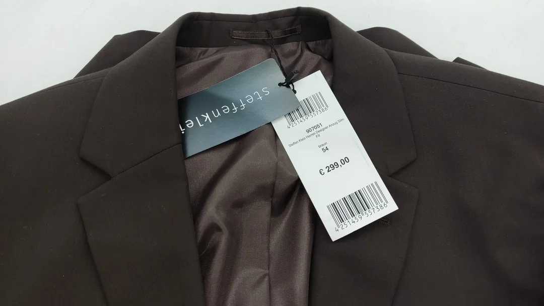 Steffen Klein Herren Designer Anzug Slim Fit braun Gr.54 – Bild 2