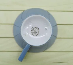 Kaffetasse 2‑tlg. Lilien Porzellan, Daisy, Blau  – Vorschau 3