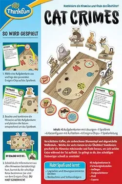 ThinkFun – Cat Crimes | Logikspiel mit 40 Aufgaben | Deduktionsspiel für Kinder ab 8 Jahren - Bild 3