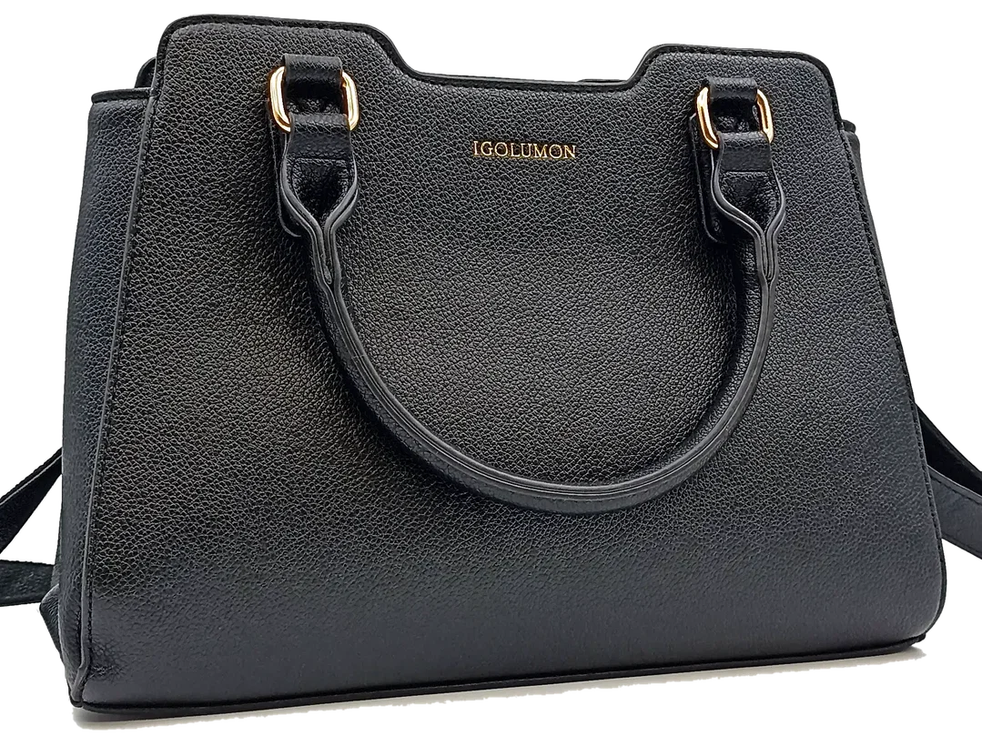 Igolumon Damen Henkeltasche schwarz – Bild 1