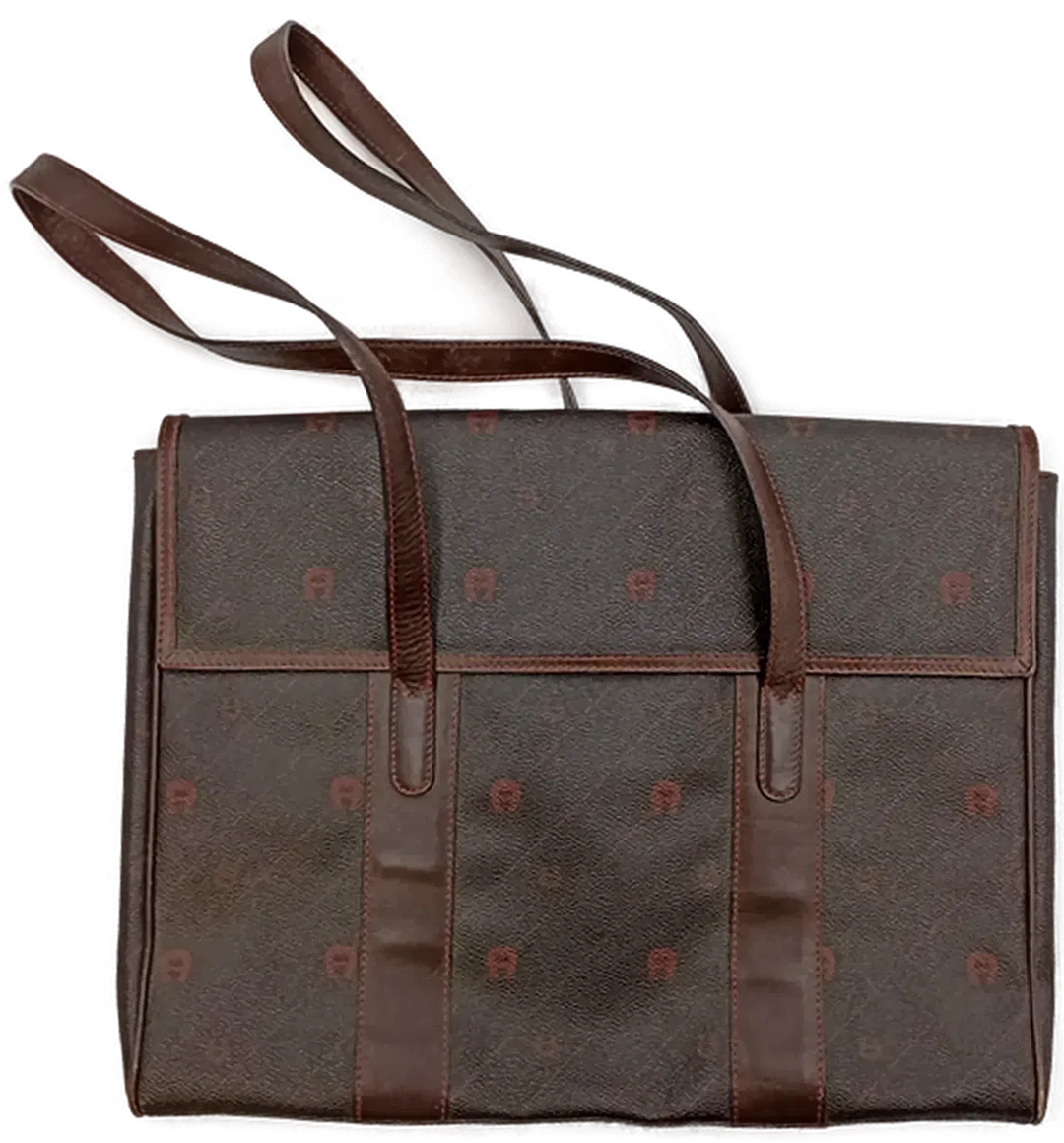 Aigner Damen Handtasche / Laptoptasche aus Leder braun - Bild 1