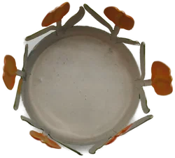 Blumiger Kerzenständer aus Metall - ca. 5cm hoch - Bild 2