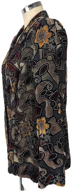 Blazer Transparent Geblümt | Glamour-Detail - Bild 4