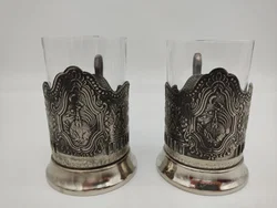 2 Stück Elegante Russische Teegläser inkl. Halterung - Bild 3