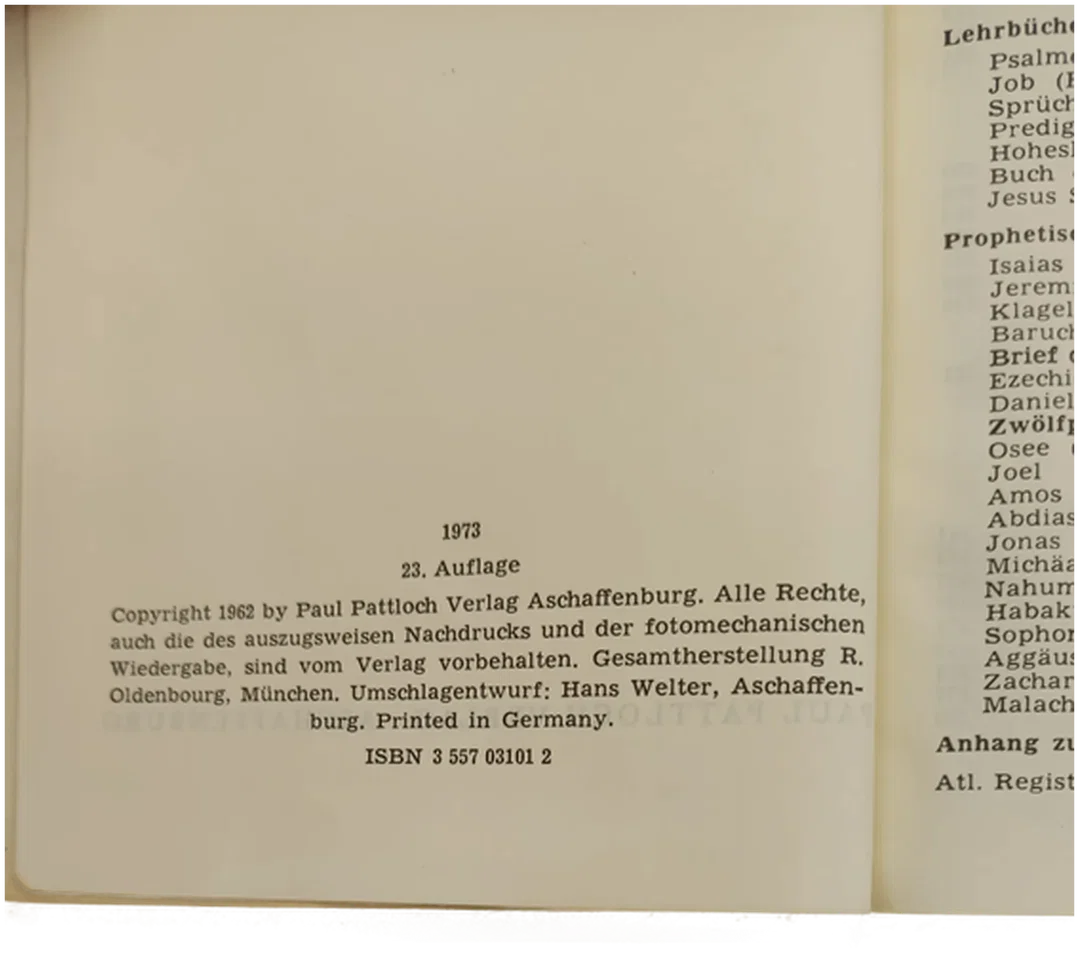 Buch Die Heilige Schrift, Bibel von 1973 schwarz mit Goldrand – Bild 8