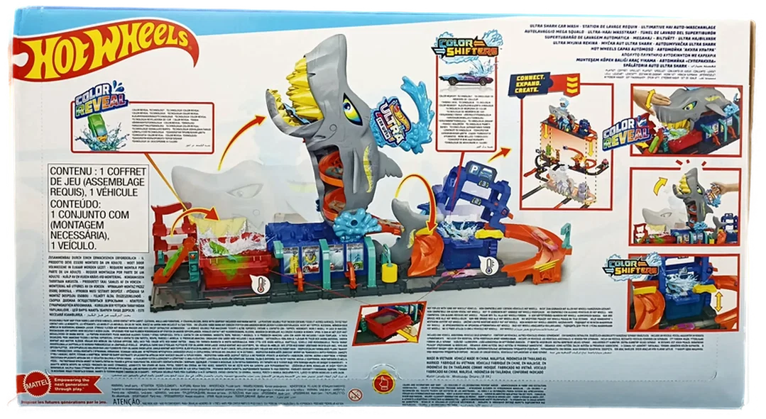 Mattel Hot Wheels "City Ultra Shark Car Wash" Spielset (OVP) – Bild 4