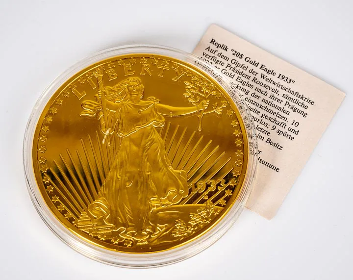 Medaille "20$ Gold Eagle 1933" Replik – Bild 3