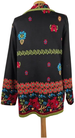 Mona Damenjacke schwarz gemustert - XL/42 - Bild 2