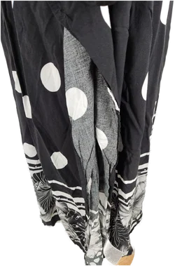 Ulla Popken Strandkleid, schwarz/weiß gepunktet, Größe XXL (geschätzt), Viskose – Vorschau 6