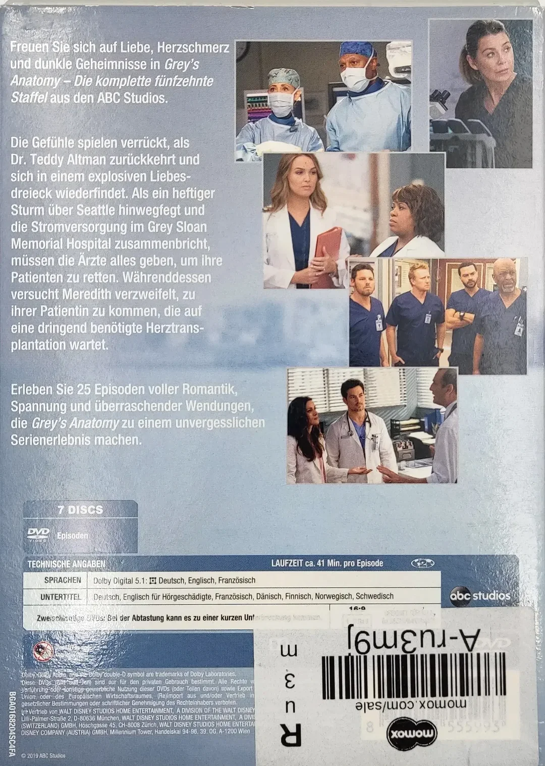 DVD "Grey's Anatomy, Staffel 15" – Bild 2