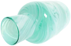 Grüne Glasvase mit Marmorierung – Höhe 27 cm - Bild 3