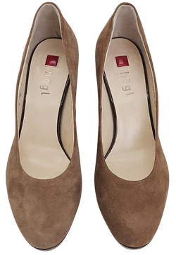 Högl Damen Veloursleder Pumps, braun - EU 37,5 - Bild 3