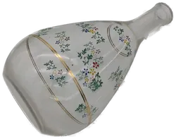 Vase, Weißglas mit Aufdruck, Größe ca. 13 x 23 x 4 cm - Bild 2