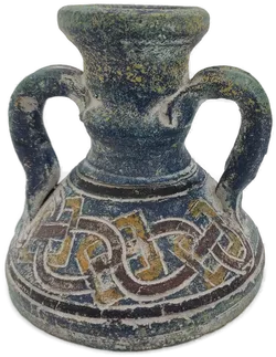 Terrakotta Blumenvase / Kerzenständer - Bild 1