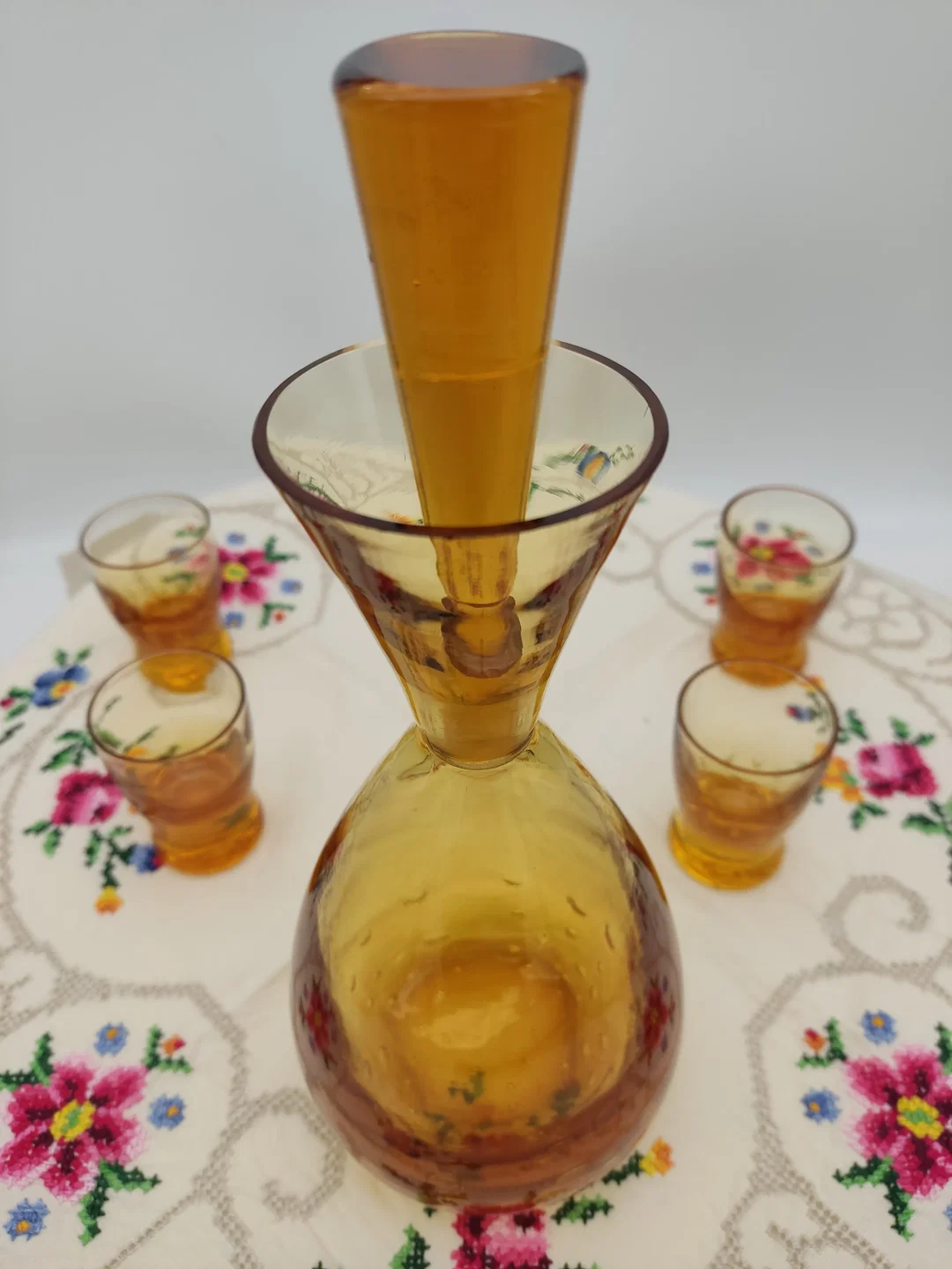 Likörset mit Bauchiger Glaskaraffe & 4 Gläser | Bar-Abend – Bild 5
