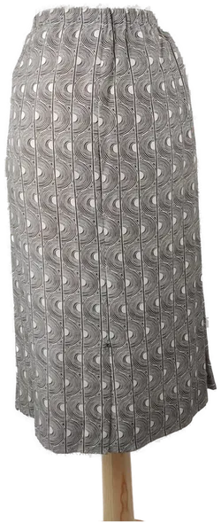 Kostüm kurzarm mit Rundhalsausschnitt, schwarz/weiß gemustert, Größe 46 - Bild 4