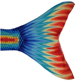 Bunte Meerjungfrau-Flosse zum Schwimmen - Hüfte 58cm/ dehnbar - Bild 2