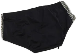 Badehose "fashy", schwarz/gemustert mit Kordel und Zipptasche, Größe M – Vorschau 2