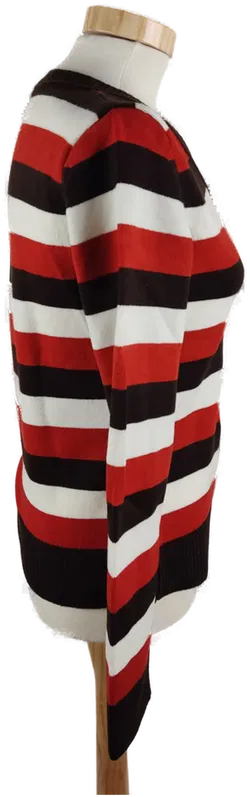 LACOSTE Damen Pullover mit V-Ausschnitt, bunt gestreift, Gr. 38 - Bild 2