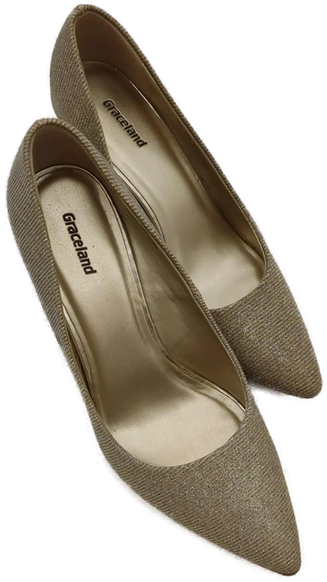 Graceland Damen  Pumps High Heels gold glänzend - Gr. 37 – Bild 3