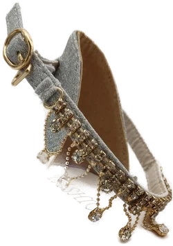 Silberfarbene Glitzer-Pumps mit Strass-Anhängern Gr. 41 | Neu mit Etikett - Bild 8