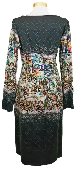 Aventures des Toiles Damen Midikleid gemustert Gr. 40 - Bild 2