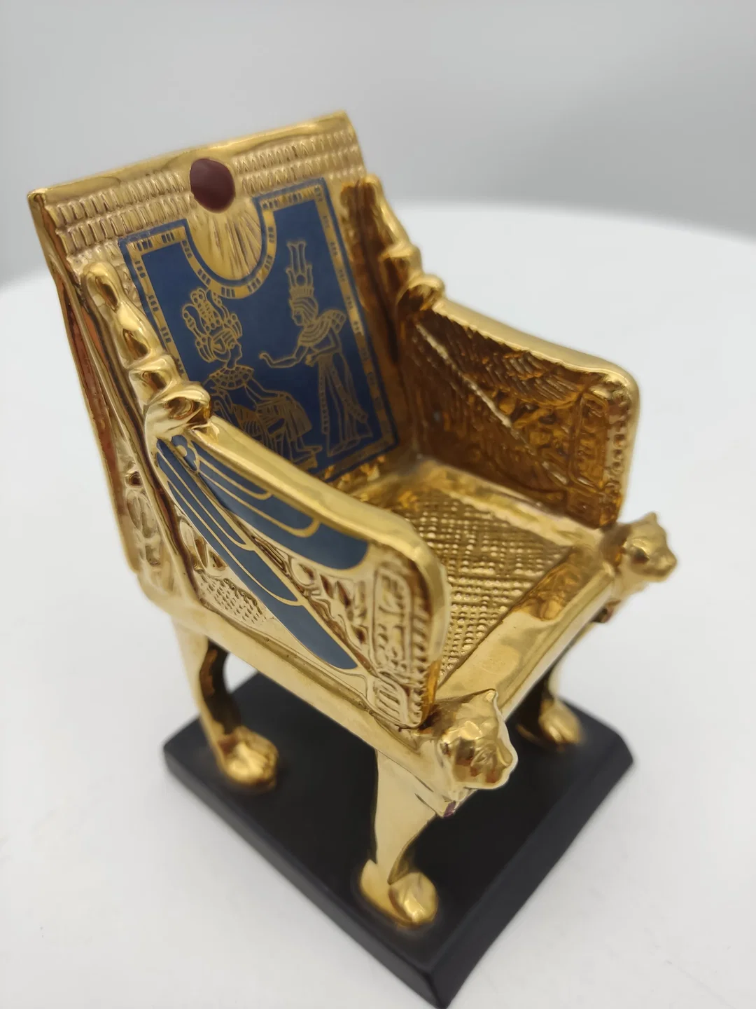 Goldene Thron des Tutanchamon Porzellan & Zertifikat von Franklin Mint | Limitierte Rarität – Bild 6
