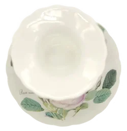 Roy Kirkham Porzellan/Keramik Kerzenhalter weiß mit Blumenmuster Höhe ca 18cm - Bild 3