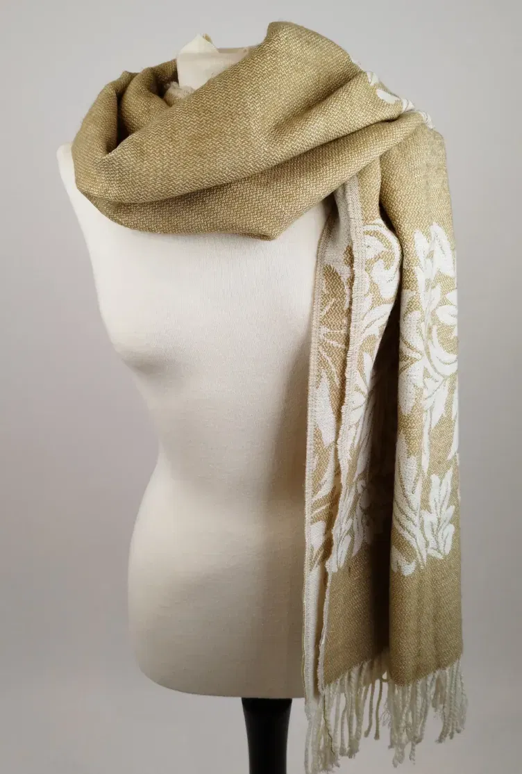 Schal zweifarbig bemustert - ca. 180cm lang - Bild 1