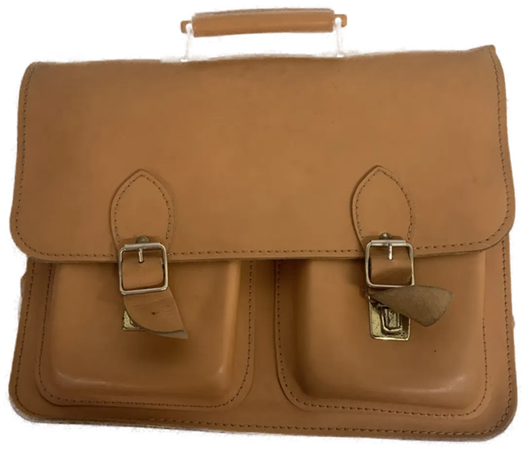 Retro Schultasche Echtleder  - Bild 1