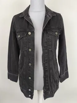 Lange Damenjeansjacke Gr. 34 - Bild 3