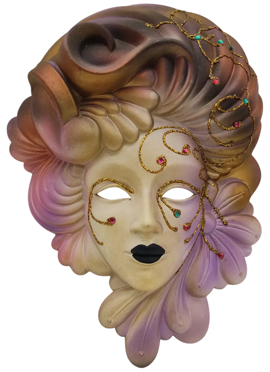 Wandmaske im veneziansichen Stil aus Gips - Höhe ca. 33 cm  - Bild 1