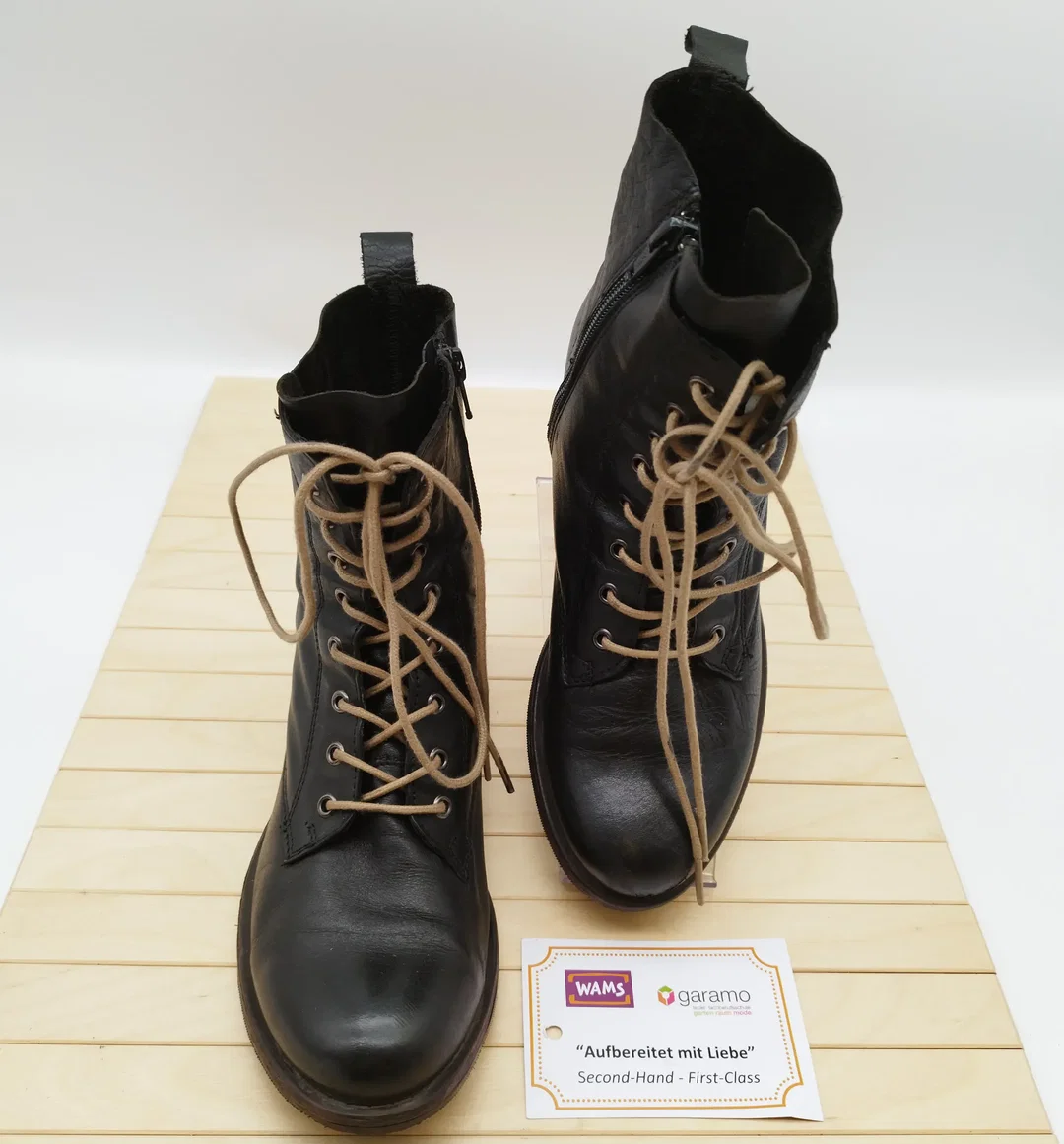 Post Xchange Leder-Stiefel Schwarz Gr.37 neu besohlt  - Bild 4