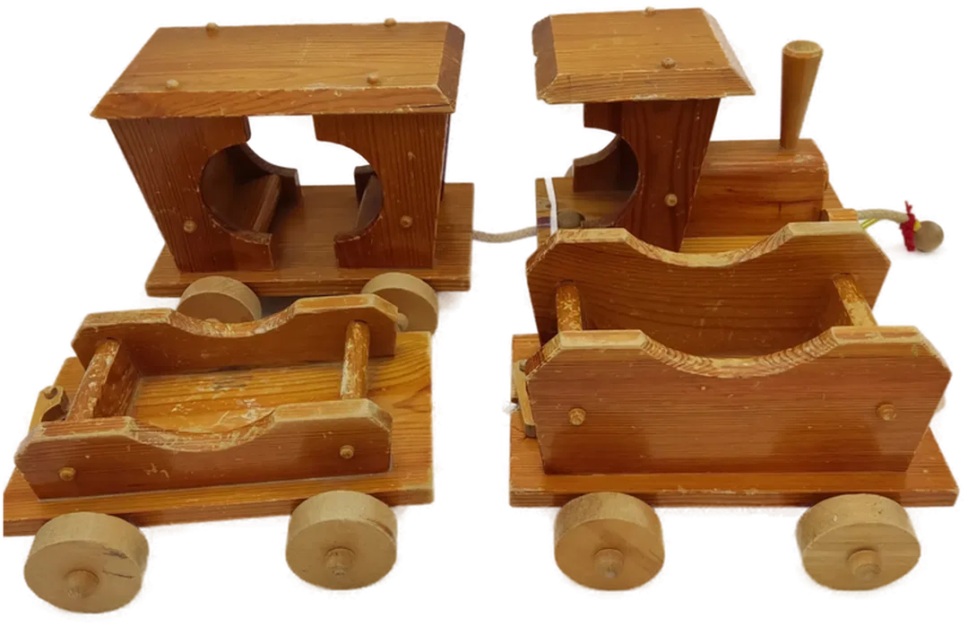 Holzlokomotive mit Waggons - Bild 1