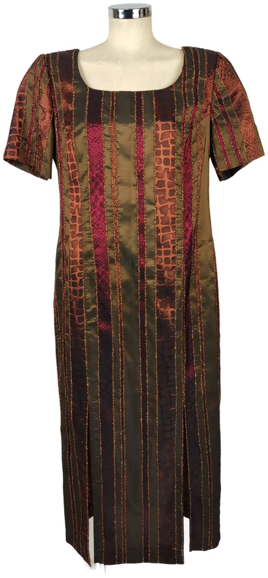 Maxi-Abendkleid Bronzestreifen | Petra  Wiechmann Euro 42 - Bild 1