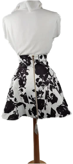 Rock Miss Rosier Mit Rosenmuster, Bundweite 78 cm, XL | Neu - Bild 8