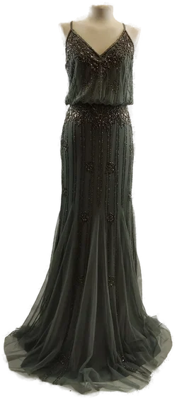 Bodenlanges Pailletten Ballkleid  - Bild 1