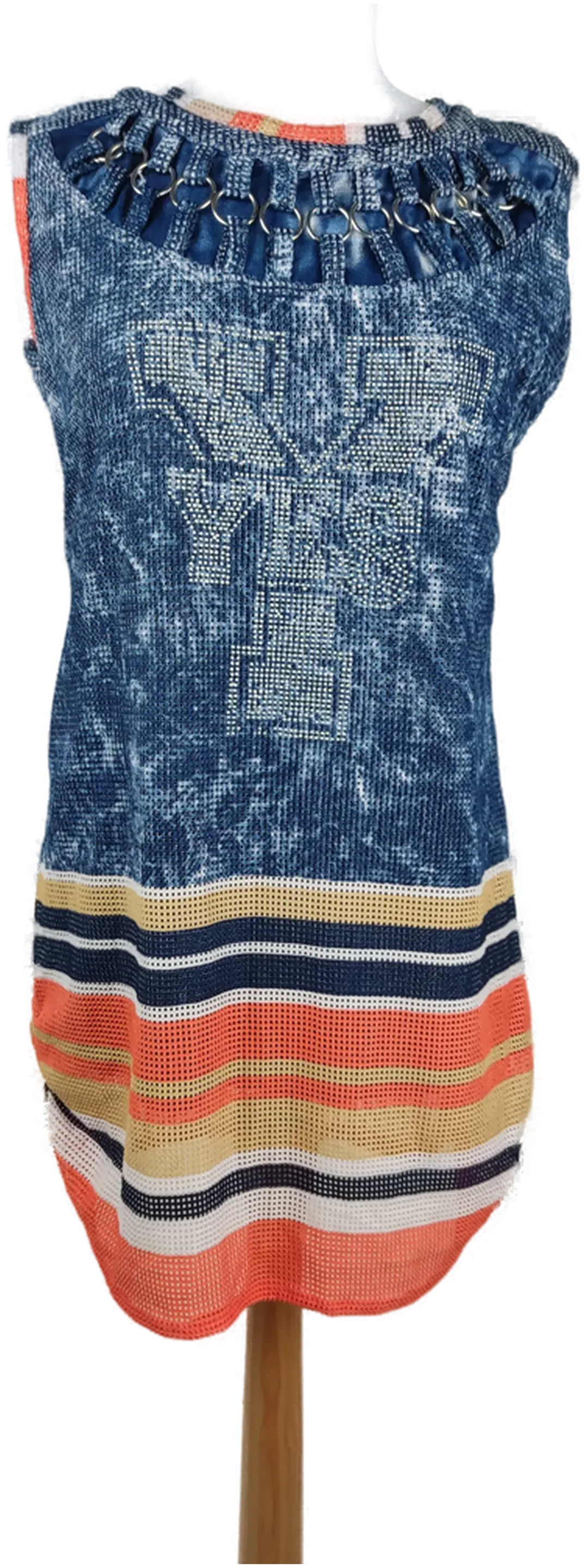 N.F. Damen-Minikleid blau gestreift - XL/42 - Bild 4