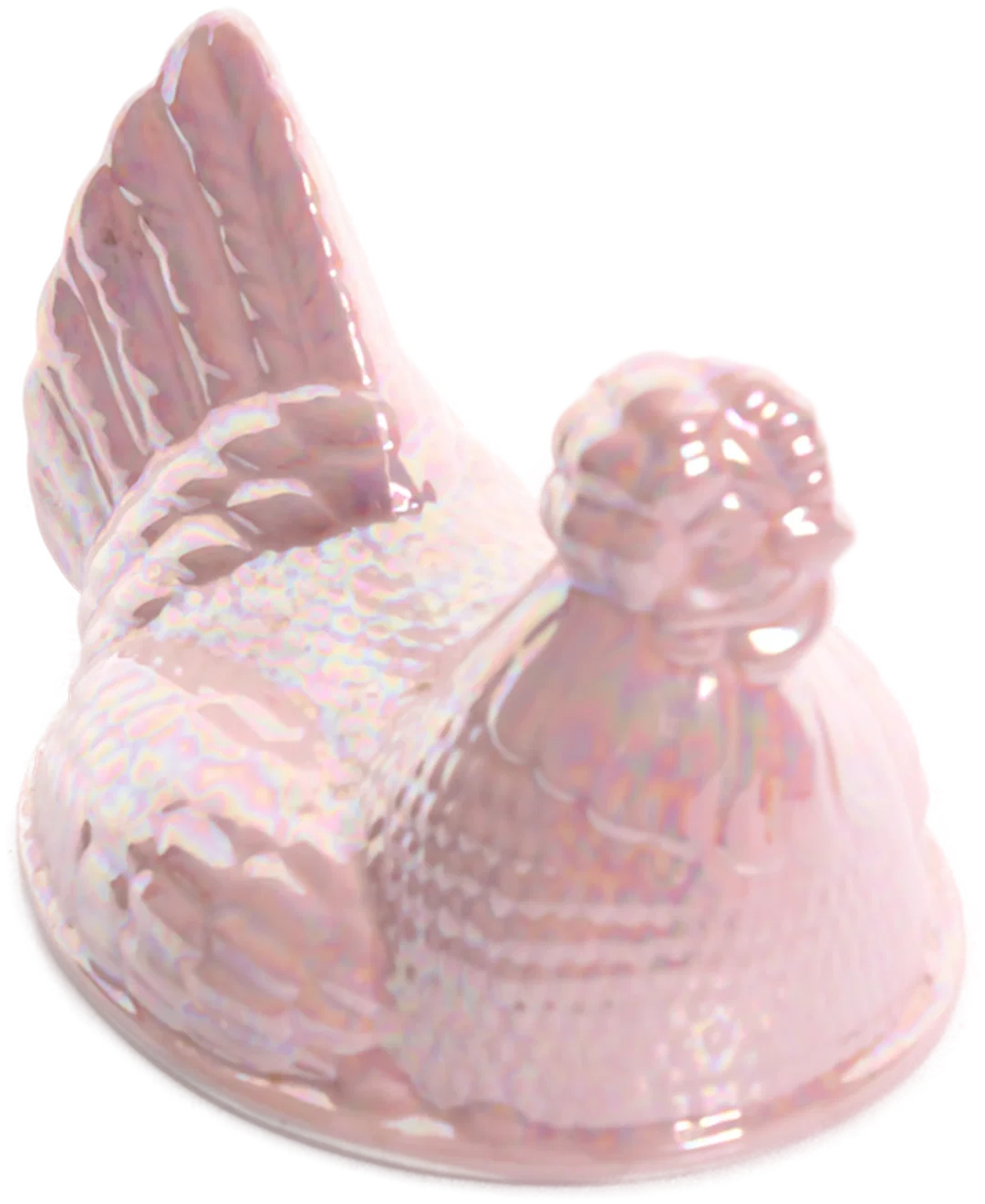 Keramik Huhn-Dose in Perlmutt-Rosa von Krömer – Vintage Deko & Aufbewahrung – Bild 2