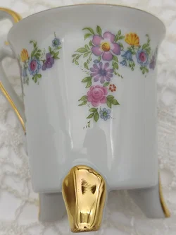 TK Thun Böhmen Porzellan Sammeltasse-Set (Mokkatasse, Untertasse, Löffel)  | Original Tschechoslowakei – Vorschau 7
