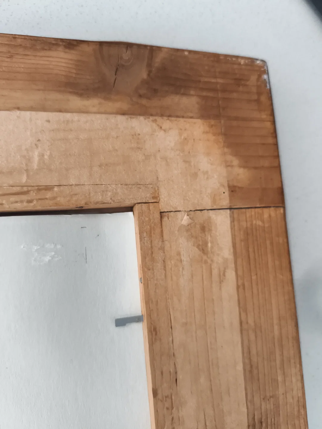 alter Rahmen, 58x43,5cm, Holz + Originalglas, Vintage – Bild 3