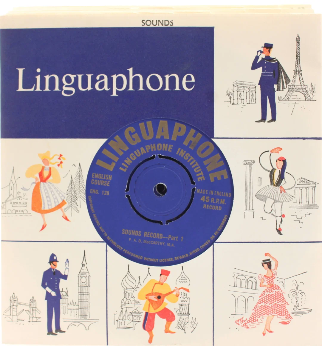 Linguaphone English Course – Vintage Sprachkurs mit Schallplatten – Made in England – Bild 2