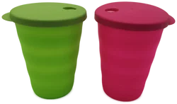Tupperware, 2 Trinkhalmbecher "junge Welle", neu