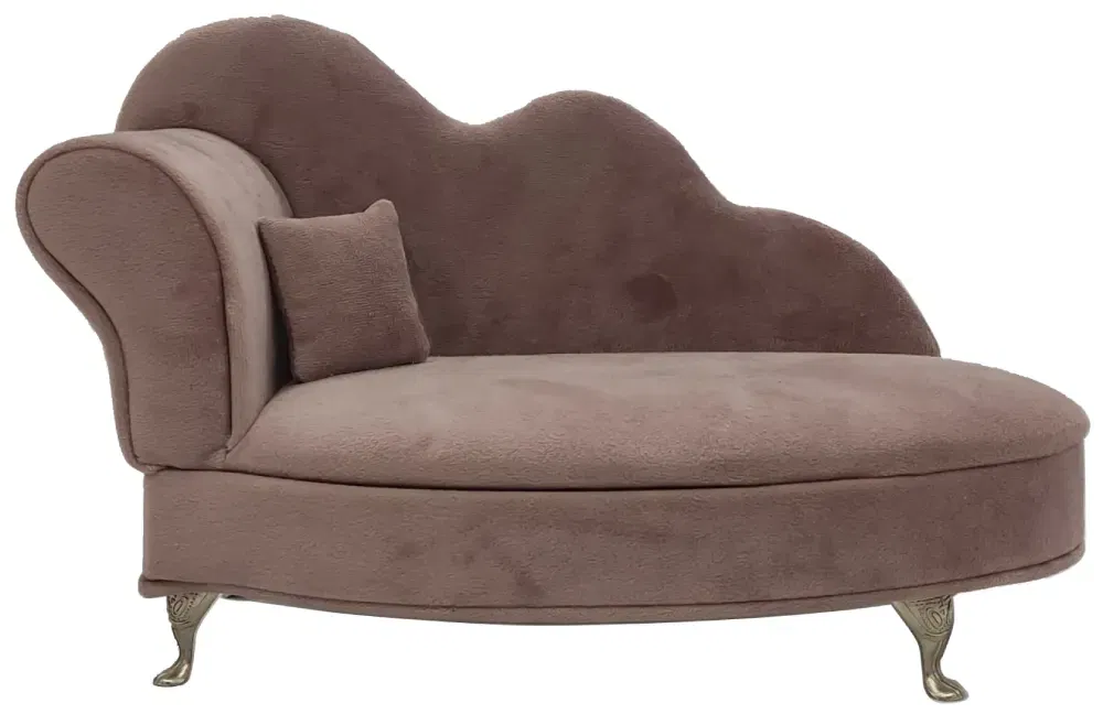 Schmuckkästchen mit Spiegel in Diwan-Form aus Samt in rosa - Bild 4