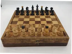 Altes  Schach/Mühle Spiel aus Holz - Bild 2
